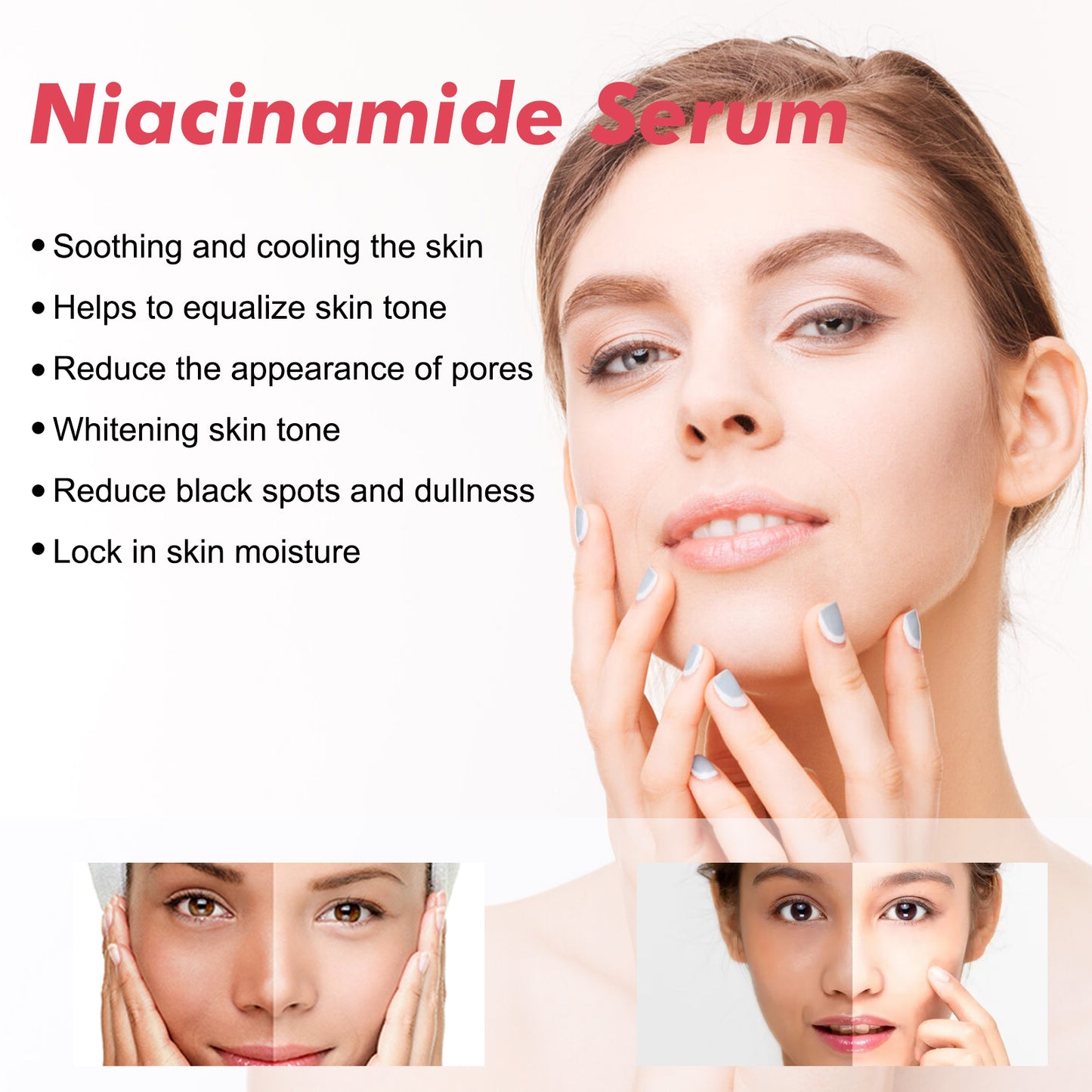 COATHSEA-Niacinamide Essenz – Porenstraffung & Feuchtigkeit, Reduziert Aknenarben & Fältchen