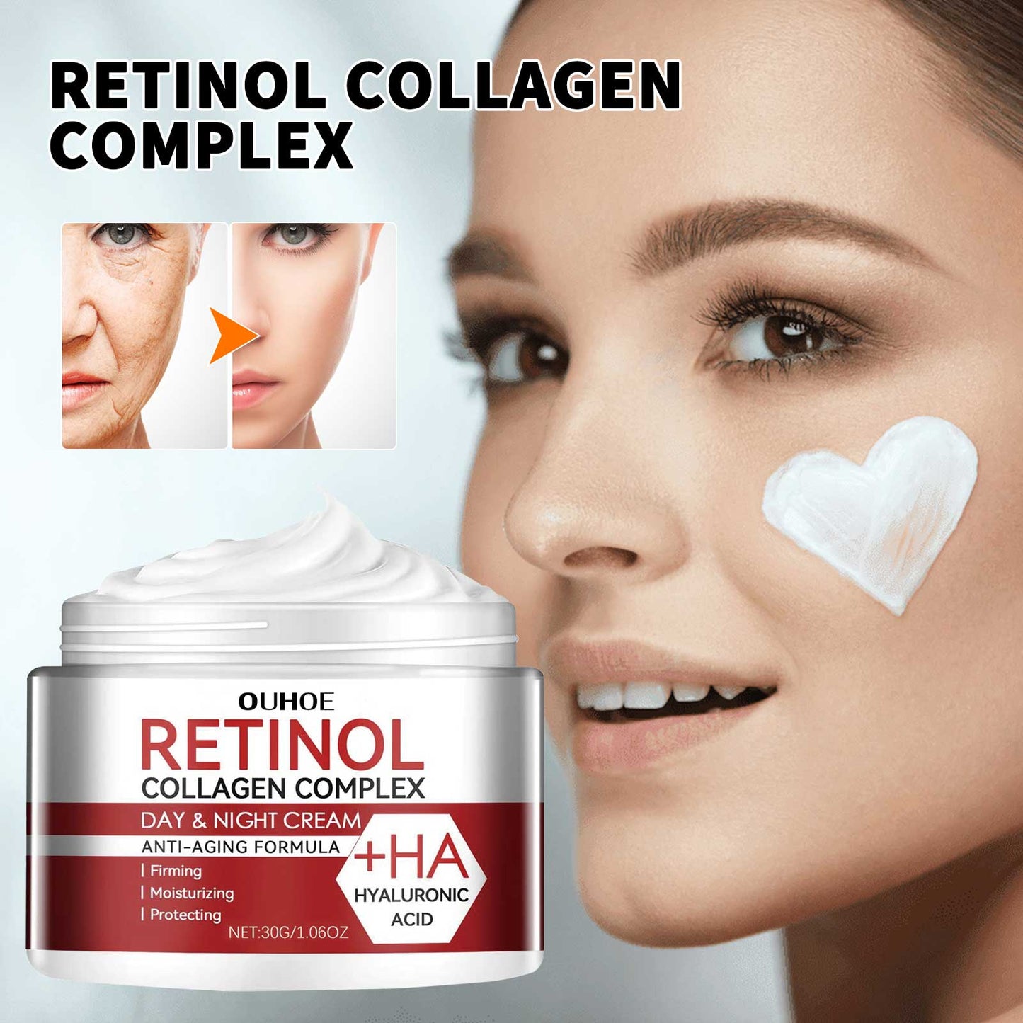 COATHSEA-Retinol Intensivcreme: Anti-Aging Pflege mit 3D-Porenstraffung & Augenpartien-Aufhellung