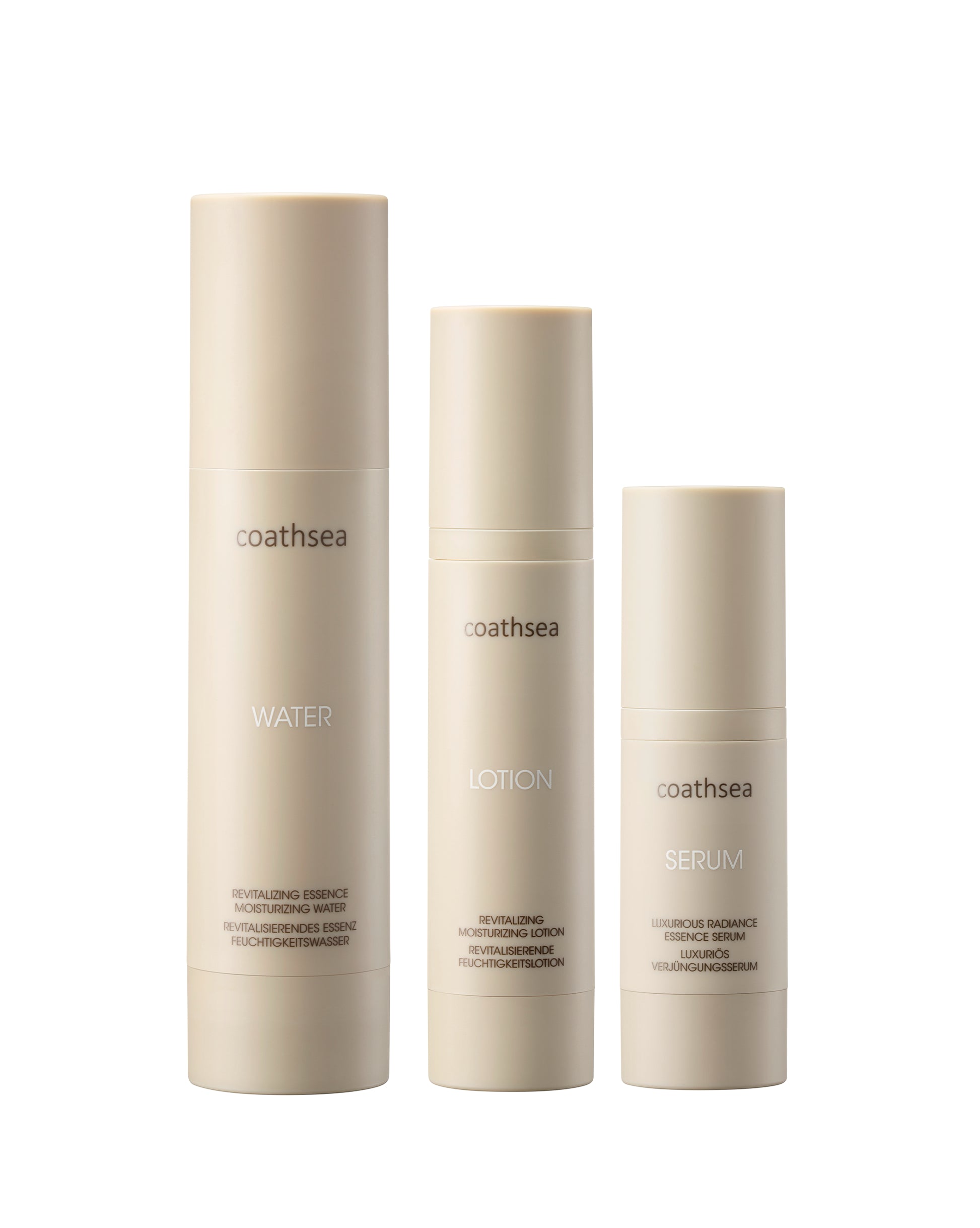 Coathsea Revitalisierendes Feuchtigkeits-Essenz-Wasser + Coathsea Luxuriöses Strahlkraft-Essenz-Serum + Coathsea Revitalisierende Feuchtigkeits-Lotion